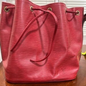 Louis Vuitton Red Epi Petite Noe